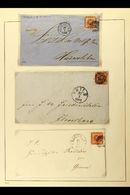 1858-1965 COVERS & CARDS  Small Collection Of Interesting Covers & P/cards On Pages Begins With 3 Pretty 1859-64 4s Impe - Other & Unclassified