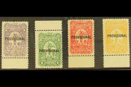 SCADTA  UNISSUED STAMPS 1928 75c Lilac, 150c Green, 1s Red & 3s Yellow With "PROVISIONAL" Overprints, Never Hinged Mint - Other & Unclassified