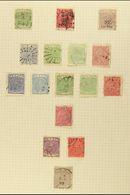 1872-1891 FINE USED COLLECTION  On Leaves, All Different, Inc 1872 6c On 3d, 1876-77 6d & 1877 4d On 3d "VR" Opts, 1878- - Other & Unclassified