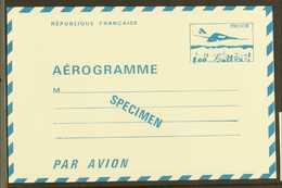 1977  1.60f Concorde SPECIMEN Aerogramme Special Printing For Cours D'Instruction (post Office Training Schools) Printed - Other & Unclassified