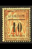 GUADELOUPE  1889 10c On 40c Red On Yellow Type VII Overprint, Maury 7 VII, Very Fine Mint, Fresh. For More Images, Pleas - Other & Unclassified