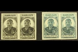 GUADELOUPE  1945 Felix Eboue Set Complete In Imperf Pairs, Yv 176a/177a, Very Fine NHM. (4 Stamps) For More Images, Plea - Other & Unclassified