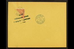 MADAGASCAR  1906 Half Of 1903 Madagascar 10c Scarlet With Additional Postmark On Cover, Used At Vohemar, Yvert 93, Fine - Other & Unclassified