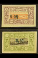 SOMALI COAST  1899 0,40 On 4c And 0,10 On 1fr Imperf, Yv 23/4, Very Fine Mint. For More Images, Please Visit Http://www. - Other & Unclassified