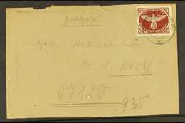 FELDPOST  1942/3 Brown Rouletted Sovereign Eagle, Mi 2B,  Tied By August 1944 Cds To Parcel Panel Showing Complete Addre - Other & Unclassified