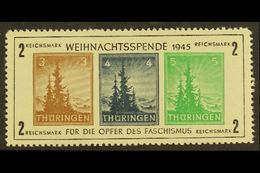 THURINGIA  1945 Christmas (Anti Fascism) Min Sheet, Plate V, Mi Bl1xa IV, Superb MHN. For More Images, Please Visit Http - Other & Unclassified