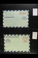 AIRMAIL POSTAL STATIONERY  1950-1978 Very Fine Unused Collection On Stock Pages, All Different, Inc Aerogrammes 1950 60p - Other & Unclassified