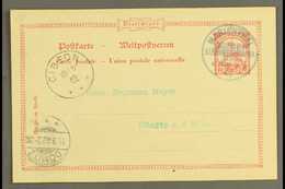 SOUTH WEST AFRICA  1902 (16 Jun) 10pf Yacht Postal Stationery Card To Germany Cancelled By Fine "MARIENTAL" Cds Postmark - Other & Unclassified