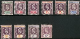 1904-06  Edward Multiple Watermark, Set To 6d, With Both Papers Of 1d, 2d, 3d And 6d, SG 49/54a, Fine Mint. (10 Stamps) - Other & Unclassified