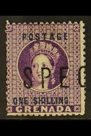 1875  1s Deep Mauve, SG 13, "Spec" ½ Of A Pair Overprinted "Specimen", All Pairs Were Split Before Distribution. For Mor - Other & Unclassified