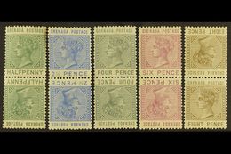 1883  ½d, 2½d, 4d, 6d, And 8d Tete-beche Vertical Pairs, SG 30a Plus 32a/35a, Mint, The 2½d And 6d Never Hinged Mint. (5 - Other & Unclassified