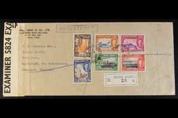 1941  (22 Aug) Registered And Censored Cover To England Bearing Centenary Complete Set (SG 163/68), Tied By Registered C - Other & Unclassified