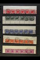 1940-69 POSTAGE DUE  1d, 2d, 3d, 8d And 10d, Each In An Attractive Upper Or Lower (2d) Sheet Marginal Horizontal Strip O - Other & Unclassified