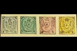 1861 HAND PAINTED STAMPS  Unique Miniature Artworks Created By A French "Timbrophile" In 1861. MODENA Four Values Only V - Other & Unclassified