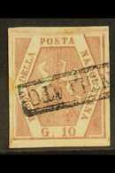 NAPLES  1858 10gr Deep Rose Brown, Plate I, Sass 10b, Very Fine Used With Crisp Engraving And Large Even Margins All Rou - Other & Unclassified