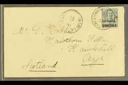 POST OFFICES IN CRETE  1901 1pi On 25c Blue, Sassone 2, Used On Cover To Scotland, Cancelled By Clear & Full "La Canea" - Other & Unclassified