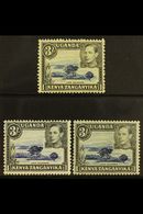 1938-54  3s Blue And Black, The Three Listed Shades/perfs, SG 147/147ac, Fine Mint. (3) For More Images, Please Visit Ht - Other & Unclassified