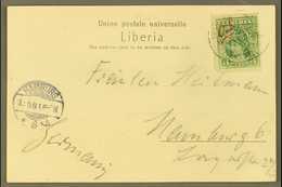 1906 GERMAN SEEPOST  (May) Picture Postcard Of River Cess, Factory, Addressed To Germany And Bearing Official 3c Tied Cl - Other & Unclassified