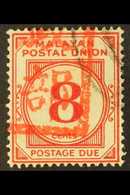 MALACCA  1942 8c Scarlet, Straits Settlements Postage Due, With Part "Malacca Chop", SG JD13, Superb Used. Rare Stamp, O - Other & Unclassified