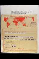 TELEGRAMS  1942 & 1943 Two Printed 'Map' Telegram Forms To Military Personnel In Malta, Bearing "Cable & Wireless Limite - Other & Unclassified