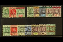 ENGLISH: 1908  MCA ½d To 1s, CA ½d To 6d, And 1910 Set, SG 1a/8, 10/16, Fine Cds Used. (15) For More Images, Please Visi - Other & Unclassified