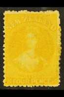 1864  4d Yellow, Wmk Large Star, Perf 12½, SG 120, Very Fine Mint, Large Part Og. For More Images, Please Visit Http://w - Other & Unclassified