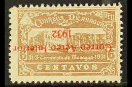 1932  6c Grey-brown With INVERTED OVERPRINT, Scott C37a, Unused, No Gum As Issued And Never Hinged. For More Images, Ple - Other & Unclassified