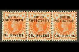 OIL RIVERS  1892. ½d Vermillion - Horizontal Strip Of Three, SG 1, Both Outer Stamps Are Nhm (1 Strip Of Three) For More - Other & Unclassified