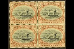 1897-1902  8c Black And Brown Perf 14½-15, SG 103a, BLOCK OF FOUR Very Fine Never Hinged Mint. Delightfully Fresh! For M - Other & Unclassified