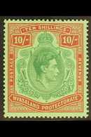 1938-44  10s Emerald & Deep Red On Pale Green, SG 142, Never Hinged Mint. For More Images, Please Visit Http://www.sanda - Other & Unclassified