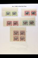 OFFICIAL  1931-32 (overprinted "O S") ½d, 1d, 2d And 3d Upper Left Corner Horiz Pairs, Plus 6d Upper Left Corner Block O - Other & Unclassified