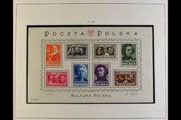 1948  Polish Culture Miniature Sheet, Michel Block 10, Never Hinged Mint.  For More Images, Please Visit Http://www.sand - Other & Unclassified