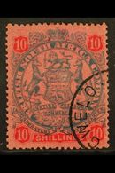 1896-97  10s Slate & Vermillion/rose, SG 50, Fine Cds Used, Tiny Hinge Thin For More Images, Please Visit Http://www.san - Other & Unclassified