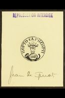 SPERATI REPRODUCTION  1858 108p Moldavian Bull (as SG 4, Mi 4), Proof In Black On Card, Signed Beneath By Jean De Sperat - Other & Unclassified