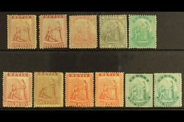 1862-76 CLASSIC ISSUES.  An Attractive Mint & Unused Range On A Stock Card. Includes 1862 Perf 13 Unused 1d (x2), 4d, 6d - Other & Unclassified