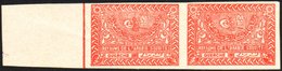 1934-57  ½d Deep Rose-red Horizontal IMPERF PAIR, SG 331, Never Hinged Mint, A Few Minor Wrinkles, Fresh & Scarce. (2 St - Other & Unclassified