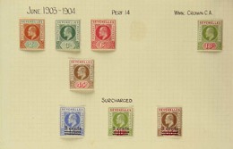 1903-35 OLD TIME COLLECTION  Neatly Presented On Album Pages. We See A Chiefly Fine Mint Range (with Only Two Stamps Use - Other & Unclassified