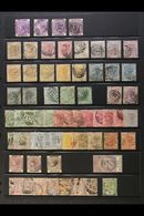 QUEEN VICTORIA USED ASSEMBLY  1859-97 Good To Fine Used Range With Shade And Postmark Interest, Includes 1872-73 Wmk CC - Other & Unclassified
