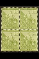 CAPE OF GOOD HOPE  1892 2½d Sage Green, SG 56, Very Fine Mint Blk Of 4 (3 X NHM). For More Images, Please Visit Http://w - Other & Unclassified