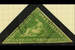 CAPE OF GOOD HOPE  1858 1s Bright Yellow Green, SG 8, Very Fine Used With Clear Even Margins All Round. For More Images, - Other & Unclassified