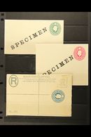 NATAL  1902-03 KEVII "SPECIMEN" ENVELOPES. Includes ½d & 1d Postal Envelopes & 4d Registered Envelope All Bearing Large - Other & Unclassified