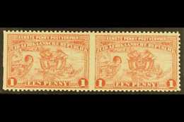 TRANSVAAL  1895 1d Red Introduction Of Penny Postage IMPERF. BETWEEN HORIZONTAL PAIR, SG 215cb, Very Fine Mint. For More - Other & Unclassified