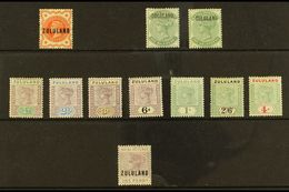 ZULULAND  1888-96 All Different Mint Group With 1888-93 ½d On GB, 1888-93 ½d On Natal Both With Stop And Without Stop, 1 - Other & Unclassified