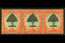 1933-48  6d Green & Vermilion, Die I, SG 61, Never Hinged Mint In A Strip Of 3 (seemed A Shame To Split A Stamp Off). Fo - Other & Unclassified