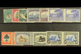 1933-48  Hyphenated Pictorial Definitives, Complete Basic Set In Horizontal Pairs, SG 54/9, 61d/64ca, Very Fine Mint (10 - Other & Unclassified