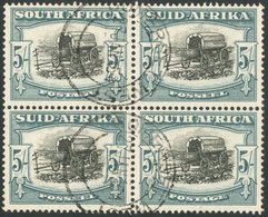 1947-54  5s Black And Pale Blue Green SG 122, Superb Cds Used Block Of Four.  For More Images, Please Visit Http://www.s - Other & Unclassified