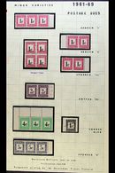 POSTAGE DUE VARIETIES  1961-71 RSA COLLECTION, Mostly Never Hinged Mint, Includes 1961-9 1c With Nice Value Shift In Blo - Other & Unclassified