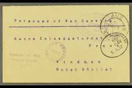 1917  (31 May) Stampless Env Endorsed On Reverse By "Oberleutnant Von Lossnitzer / Camp Aus / Date" From Aus Camp Addres - Andere & Zonder Classificatie