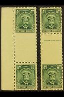 1924-9  ½d Blue-green Gutter Margin Pairs, One With IMPERFORATE AT BASE, Other IMPERFORATE TO TOP, SG 1 Variety, Fine Mi - Other & Unclassified