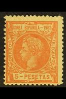 GUINEA  1902 5p Pale Red Top Value, SG 8 Or Edifil 8, Fine Mint, Centred To Lower Left. For More Images, Please Visit Ht - Other & Unclassified